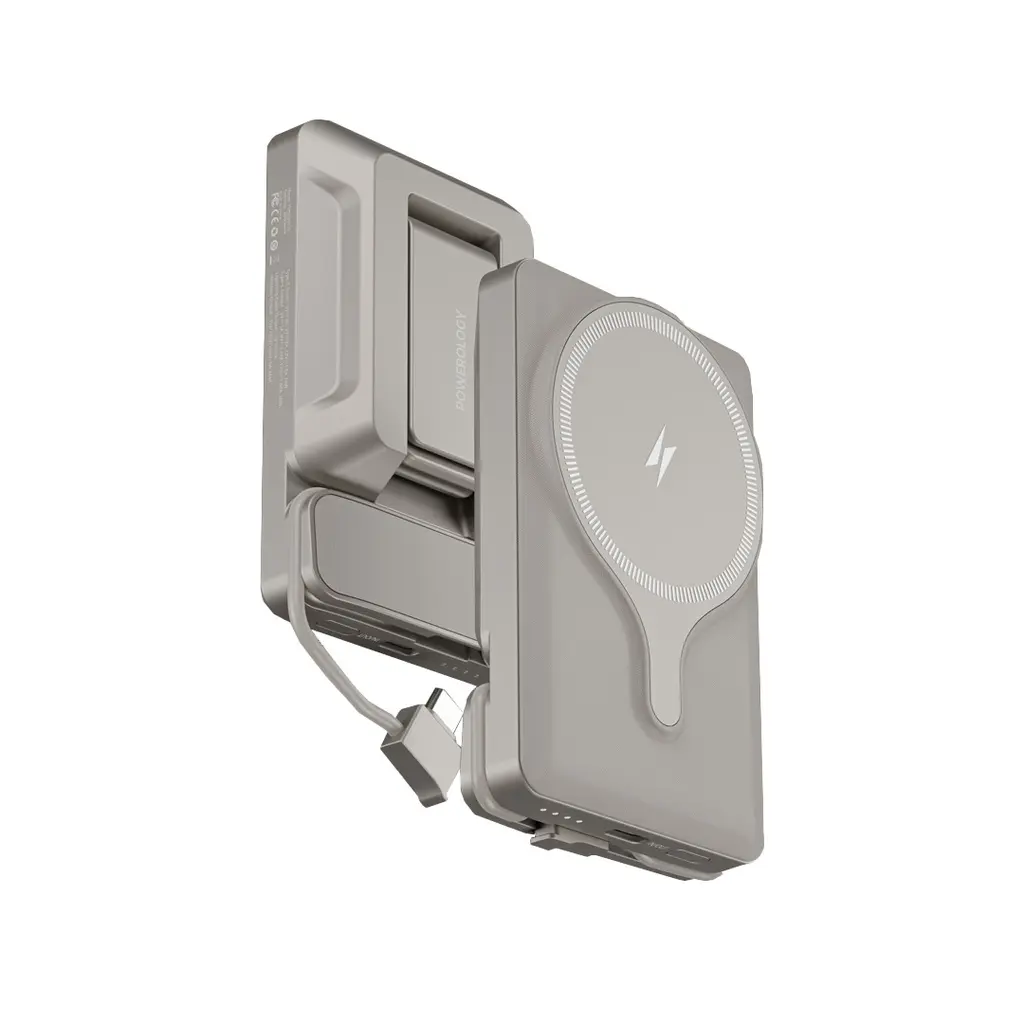 Powerology 5000mAh 20w PD Magsafe Powerbank with Air-Vent Mount Titanium PPBCHA32TI