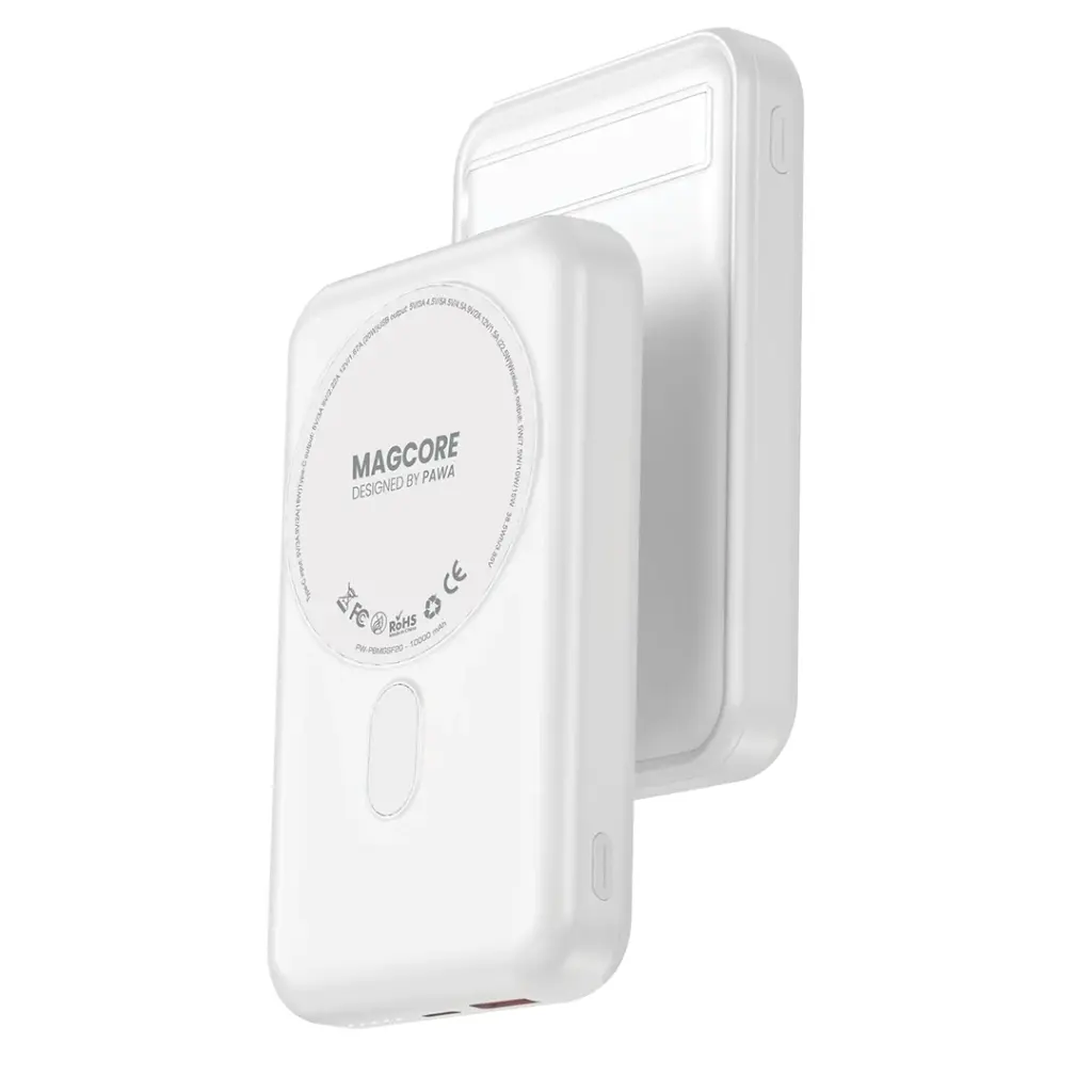 PAWA 10000mAh Magcore Magsafe Powerbank with Built-in Stand White PW-PBMGSF20-WH