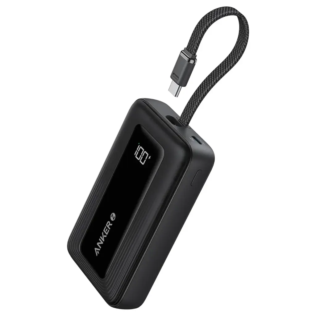 Anker Zolo 10000mAh 30w Fast Charging Power Bank with USB-C Cable Black A1688H11