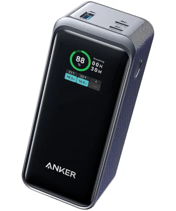 Anker 735 Anker Prime 20000mAh PowerBank (200w) With 2 USB-C, USB-A & Smart Intelligent Display Black A1336011