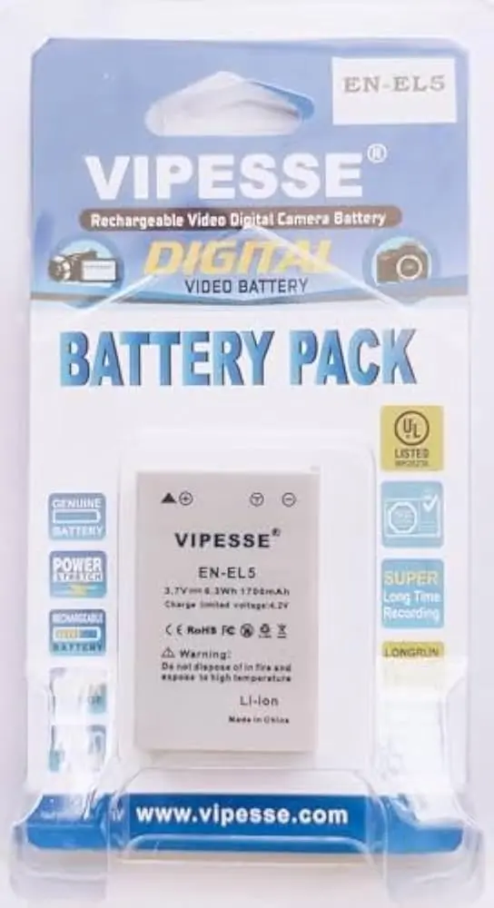 Vipesse EN-EL5 Rechargeable Battery for Nikon