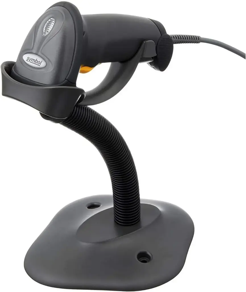 Zebra Symbol LS2208 Barcode Scanner With Cable and Stand 1PLS2208-SR20007R-UR