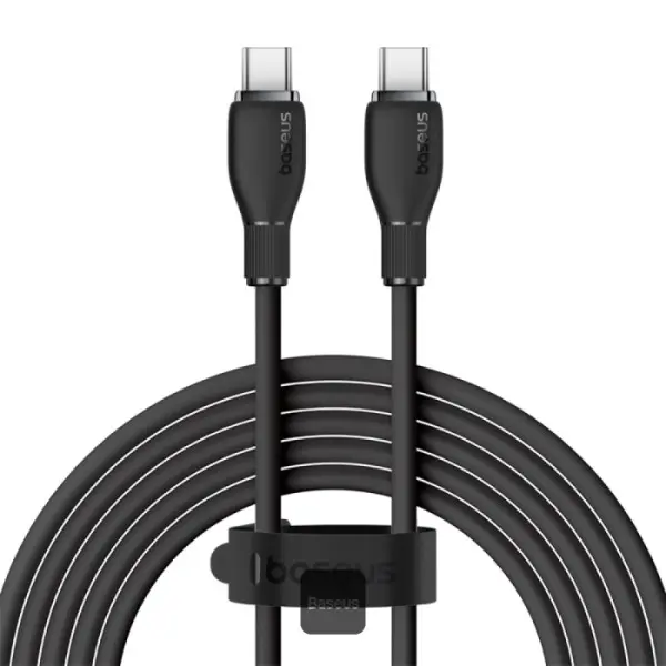 Baseus Pudding Series Fast Charging Cable With High-Speed Data Transmission Type-C to Type-C 100W 5A 1.2M - Black P10355702111-B1