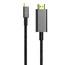 Porodo Type-C to HDMI to Cable with 4K Ultra-HD Video Streaming and Braided Wire 1.8M PD-4KHDMC-BK