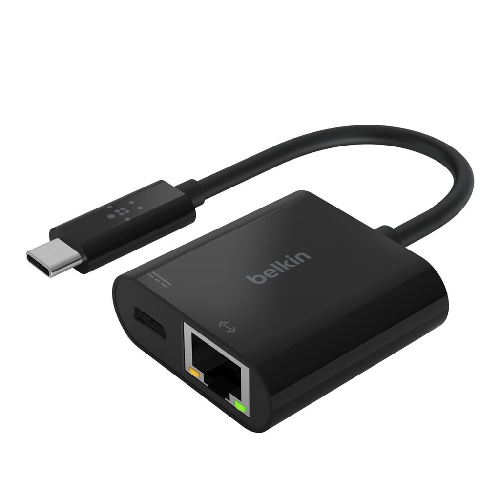 Belkin USB Type-C to Gigabit Ethernet Adapter with Power Delivery INC001BTBK