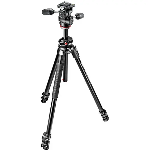 Manfrotto 290 Dual Aluminium 3-Section Tripod Kit with 804 3-Way Head MK290DUA3-3W