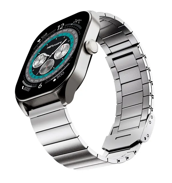 HiFuture Apex 2.04" AMOLED Display Stainless Steel Smart Watch with Wireless Calling Silver