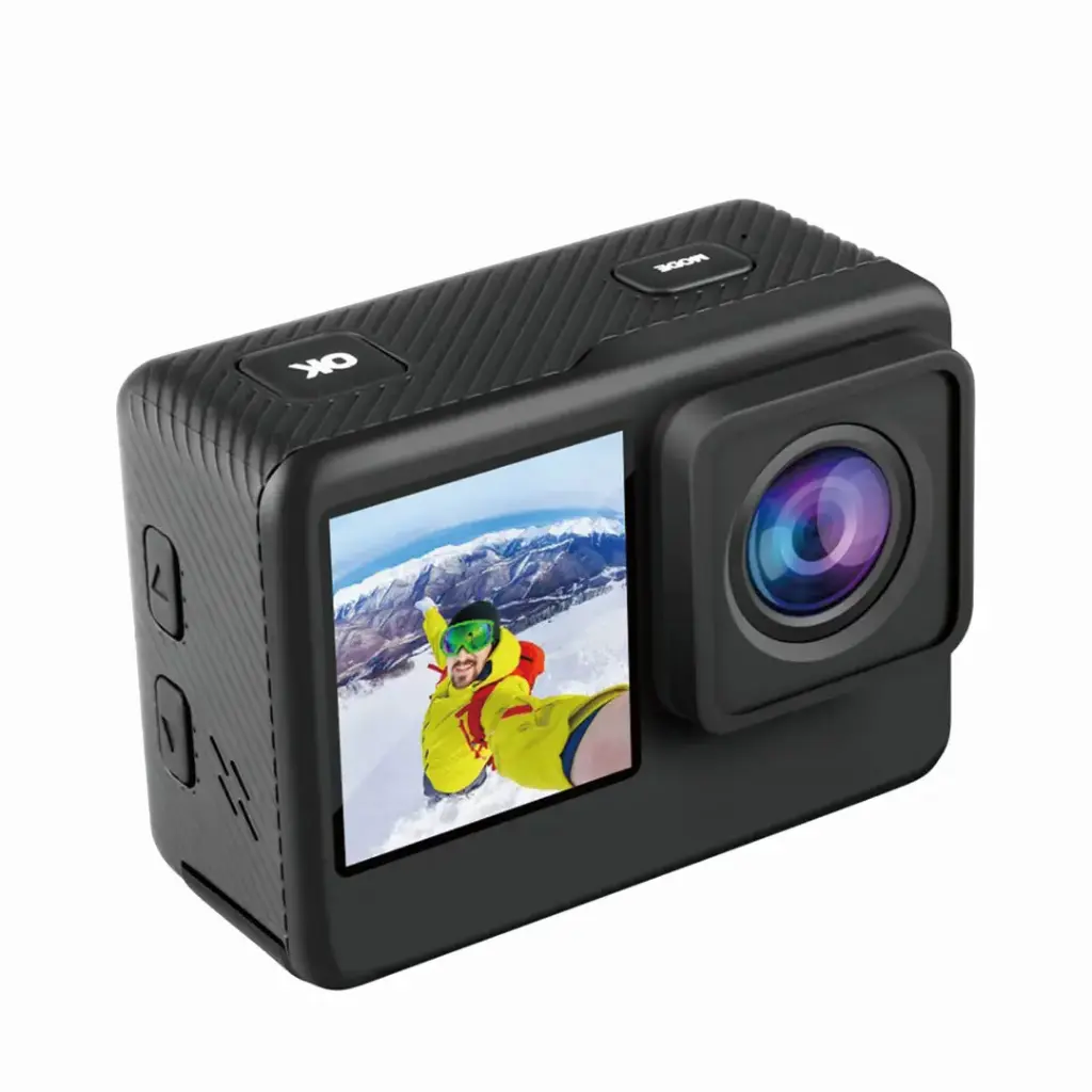 Porodo LifeStyle UHD Dual Display Action Camera With Water proof Case PD-4KACAM-BK