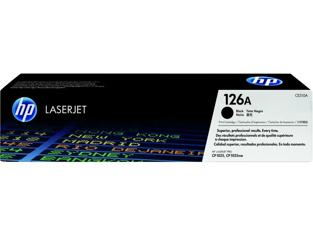 HP 126A Black Original LaserJet Toner Cartridge, CE310A 