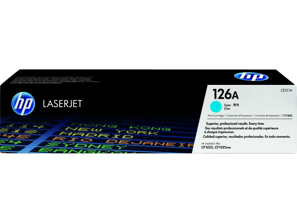 HP 126A Cyan Original LaserJet Toner Cartridge, CE311A 