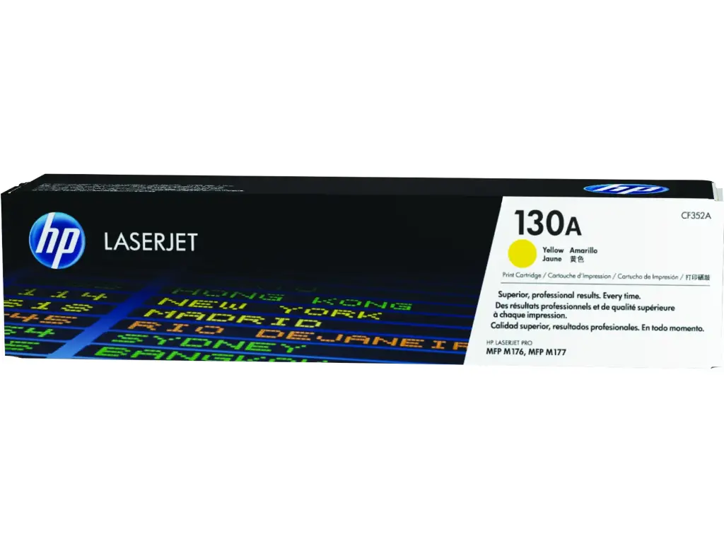 HP 130A Yellow Original LaserJet Toner Cartridge, CF352A 
