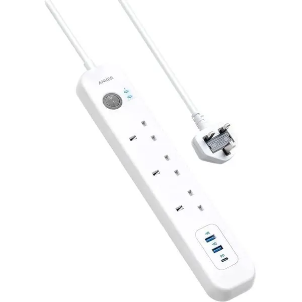 Anker PowerExtend USB-C 3 Strip High Speed USB-C Power Strip with 2 Meter Cable White A9136K21