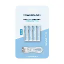 Powerology 1.5V Type-C Rechargeable Lithium-ion Battery AAA Battery 660mWh 4pcs per Pack PAAAV2RBT