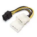 Haysenser 2 SATA 4 Pin Male to Power 6 Pin Cable 20cm