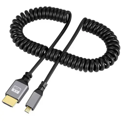 DigitalFoto Solution Limited Coiled Standard Micro-HDMI to HDMI Cable (1.6 to 7.9')