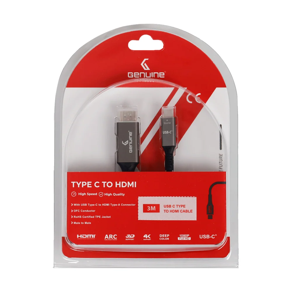 Genuine 4K USB-C To HDMI Cable 3 Meter GNUSBCHD3M