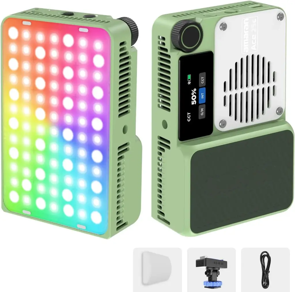 Aputure Amaran Ace 25c Pocket RGBWW LED Light Green MP0206000G