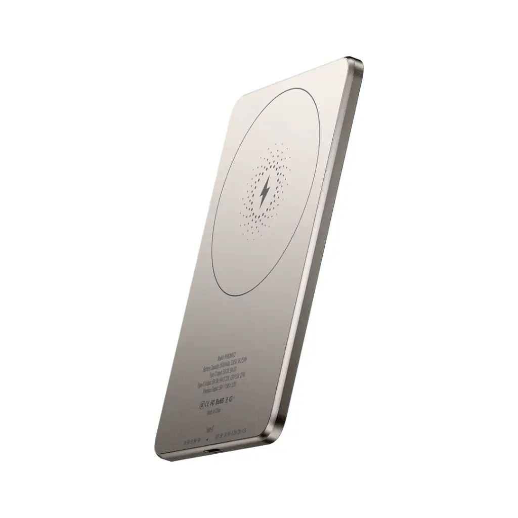 Powerology PP063 5000mAh Ultra-Thin Magsafe Power Bank Titanium PPBCHA63-TI