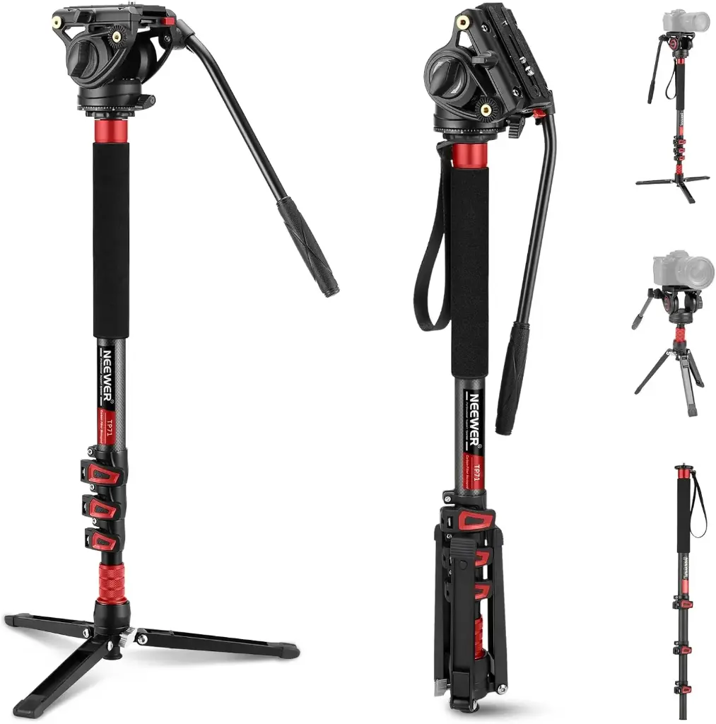 Neewer TP71 Carbon Fiber Monopod With Fluid Video Head 10104273EU