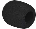 WAS Microphone Windscreen Foam Cover Round - Black