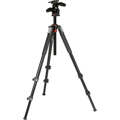 Manfrotto 055 Aluminium 3-Section Tripod Kit with X-PRO 3-Way Head (MK055XPRO3-3W)