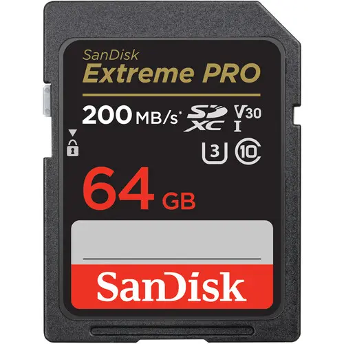 SanDisk Extreme Pro 200Mbps 64GB SDXC UHS-I Card SDSDXXU-064G-GN4IN V30