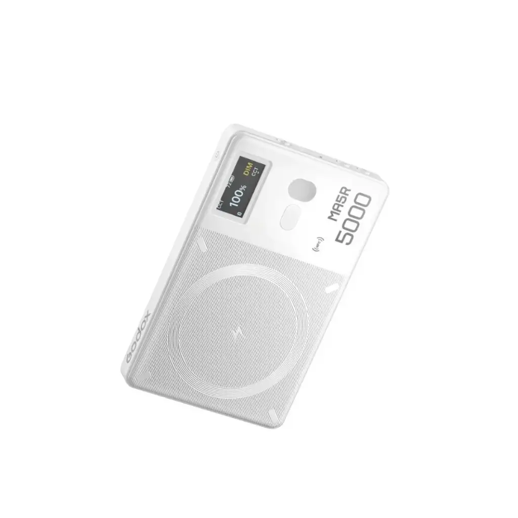 Godox MA5R RBG Led Light & 5000mAh Magsafe Power Bank White