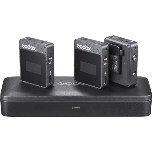 Godox MoveLink II M2 Dual 2.4GHz Wireless Microphone System for Cameras Black