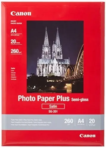Canon SG-201 Semi-Gloss Photo Paper Plus A4 260gsm 20 Sheets 1686B021