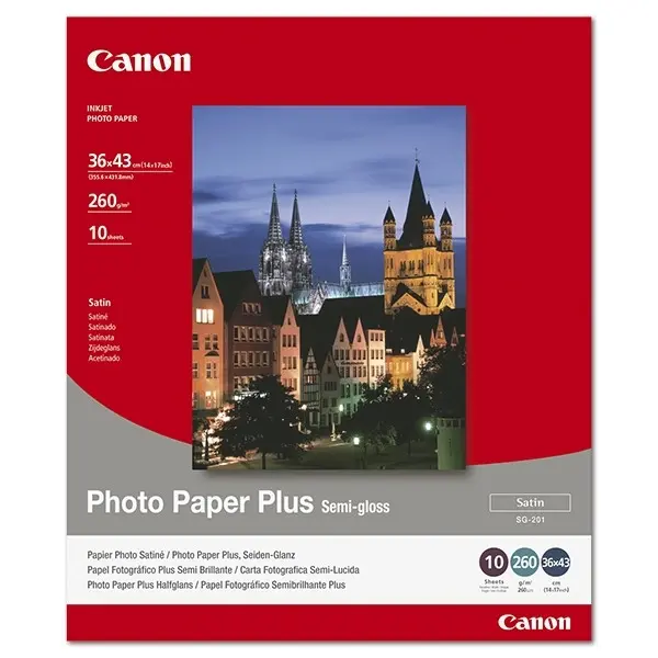 Canon SG-201 Semi-Gloss Photo Paper Plus 36x43cm 14x17Inch 260gsm 10 Sheets 1686B029