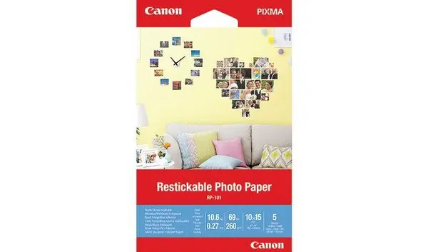 Canon RP-101 4x6 Restickable Photo Paper 260gsm 5-Sheets 3635C002