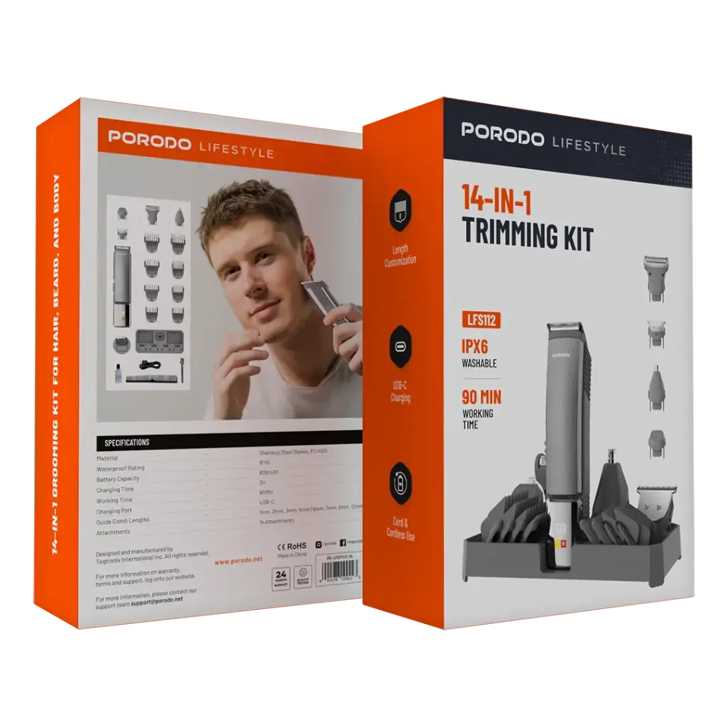 Porodo Lifestyle LFS112 14-in-1 Trimming Kit PD-LFST112-SL