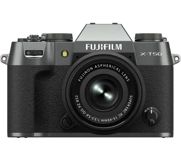 FUJIFILM X-T50 Mirrorless Camera with XC15-45mm f/3.5-5.6 OIS PZ Lens Charcoal Silver 16828868