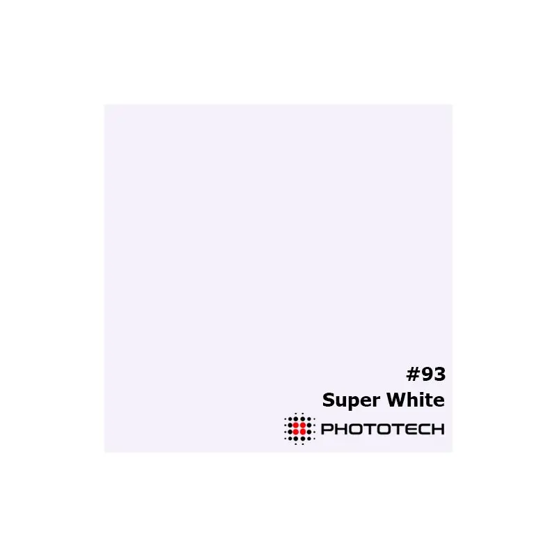 Phototech PTP-93 2.7x10m 180gsm Seamless Background Paper - Super White