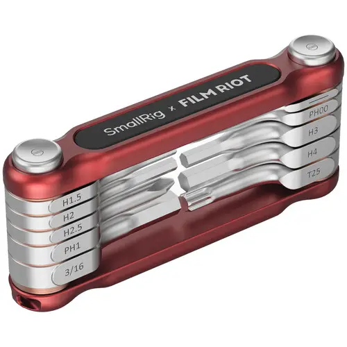 SmallRig x FILM RIOT 10-in-1 Folding Wrench Set with Multiple Angle Positioning Red 4813