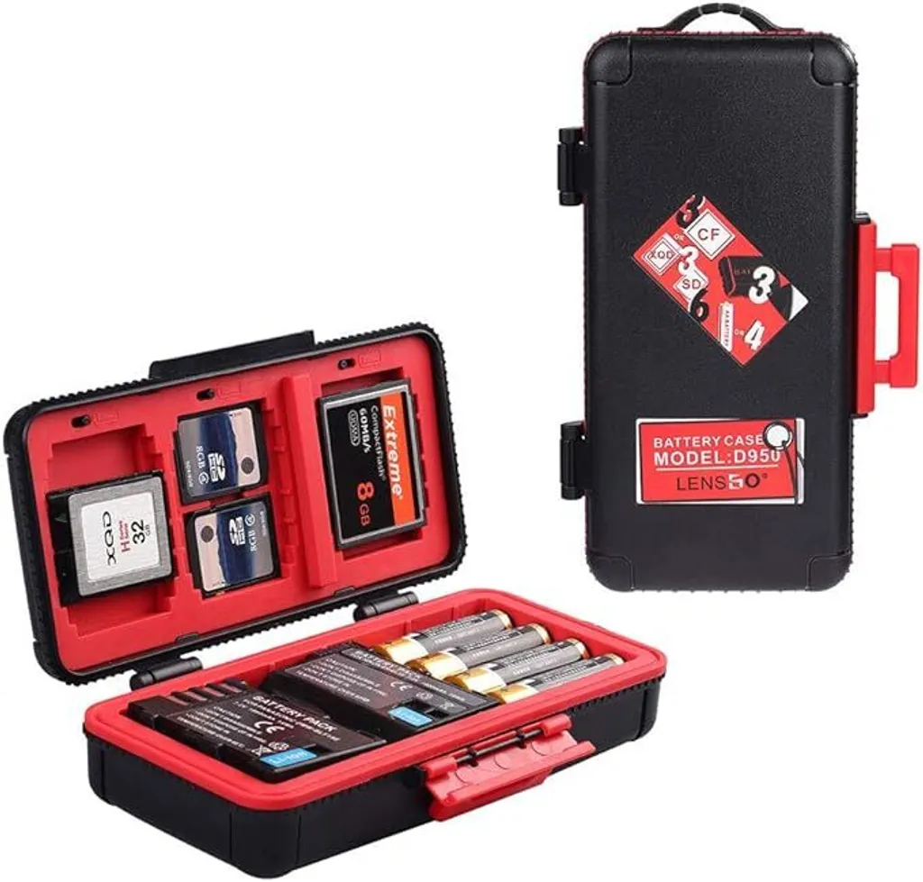 LensGo D950 Camera Battery & Memory Card Case