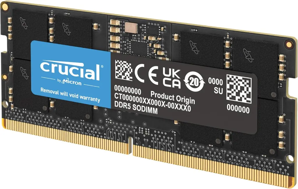Crucial 16GB 5600Mhz DDR5 SODIM Laptop Memory CT16G56C46S5