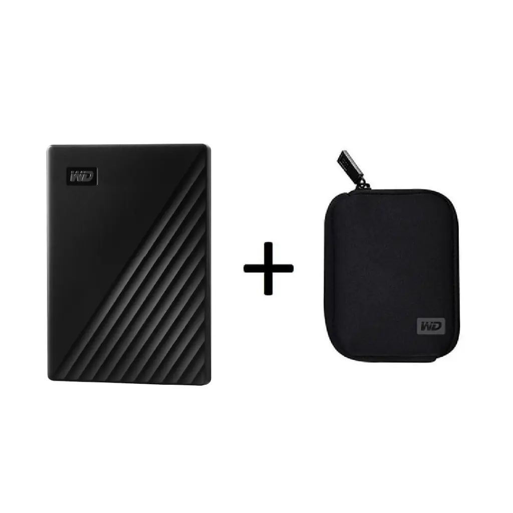 WD My Passport 1TB USB 3.0 Portable External Storage with Carry Case WDBYVG0010BBK-WESN