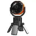 Porodo Lifestyle Suncharge Outdoor Solar Fan Black & Orange PDLFSTFNBKOG