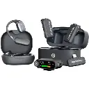 Hollyland LARK MAX 2 Ultimate Combo 2-Person Wireless Microphone System for Cameras and Mobile Devices (Space Gray, 2.4 GHz)