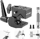 NEEWER UA017 Super Clamp with 5/8" Stud, Spring Lock, 2.4" Jaw Grip Heavy Duty Crab Pole Clamp