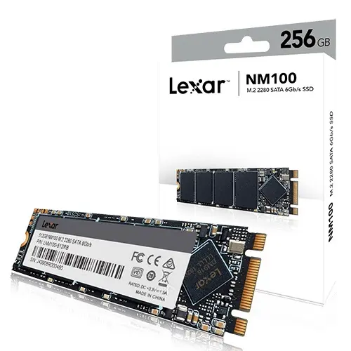 Lexar NM100 256GB M.2 2280 SATA 3 6Gbps Solid State Drive LNM100-256RB