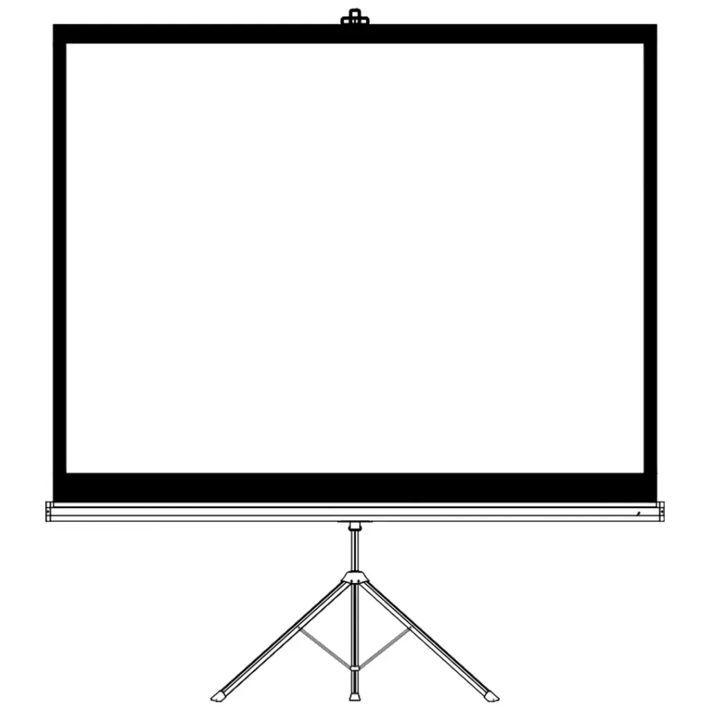 Porodo 100-Inch Portable Projector Screen with Stable Tripod Stand White PDTET100WH