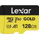 Lexar Gold 128GB MicroSDXC™ UHS-II Memory Card up to 280MB/s Read 100MB/s Write C10 A1 V60 U3 LMSGOLD128G-BNNNG