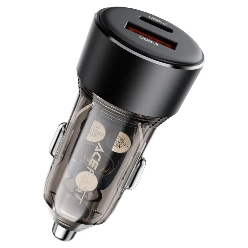 ACEFAST B12 PWRup 60w Dual Port USB-C & USB-A Car Charger