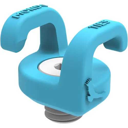 Kondor Blue 3/8"-16 Mondo Ties Cable Management Clips (Blue, 4-Pack) KB_MTXL_4