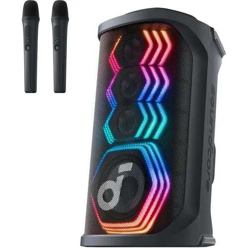 Anker SoundCore Rave 3S AI Karaoke Party Speaker with 2 Wireless Mic's 200w A31A3012