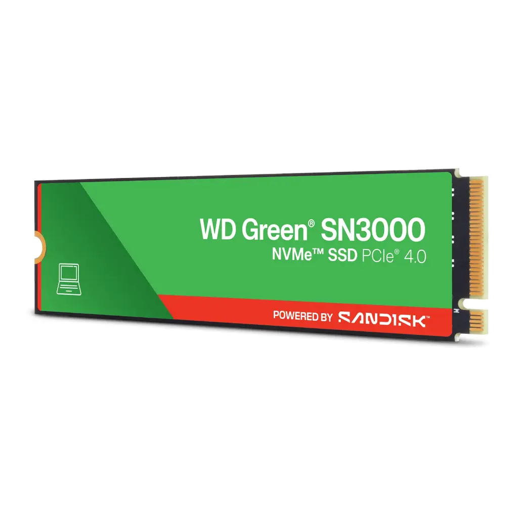 WD Green SN3000 500GB 5000MB/s PCIe 4.0 M.2 2280 NVMe SSD Storage WDS500G4G0E-00CPS0