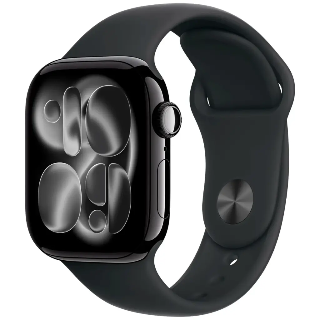 Apple Watch Series 11 GPS 46mm Jet Black Aluminum Sports Band MEUW4