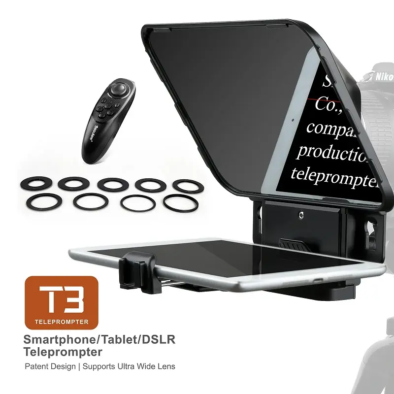 Desview T3 Teleprompter for Camers, Smartphone, Tablet's upto 11-Inch